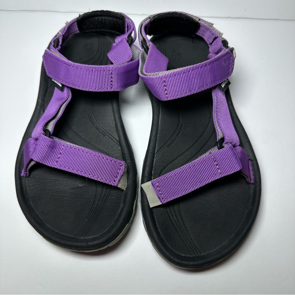 Teva Purple and Gray Strap on Sandals Size Women 6 Youth 5 - Picture 4 of 7